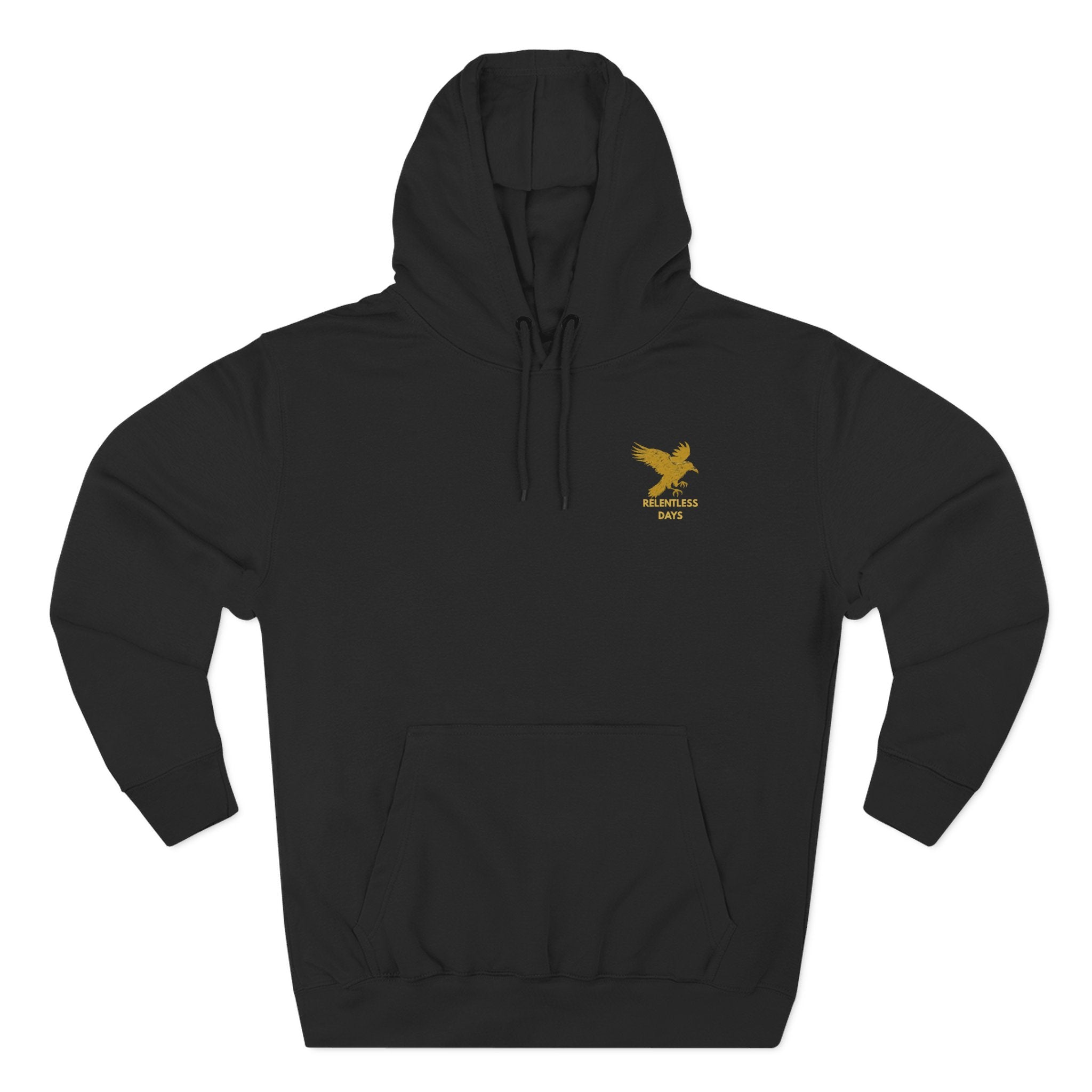 Relentless Days Hoodie — Gold Eagle Graphic Fleece Pullover
