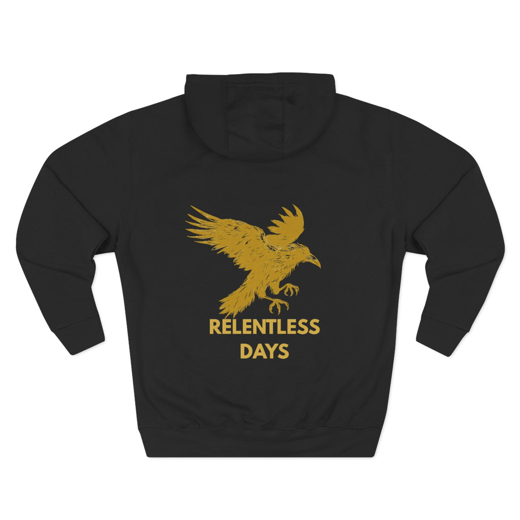 Relentless Days Hoodie — Gold Eagle Graphic Fleece Pullover